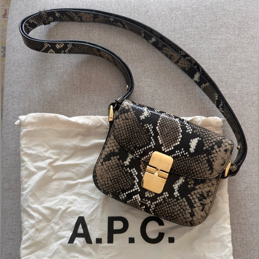 A.P.C. Snake Print Grace Crossbody Bag
